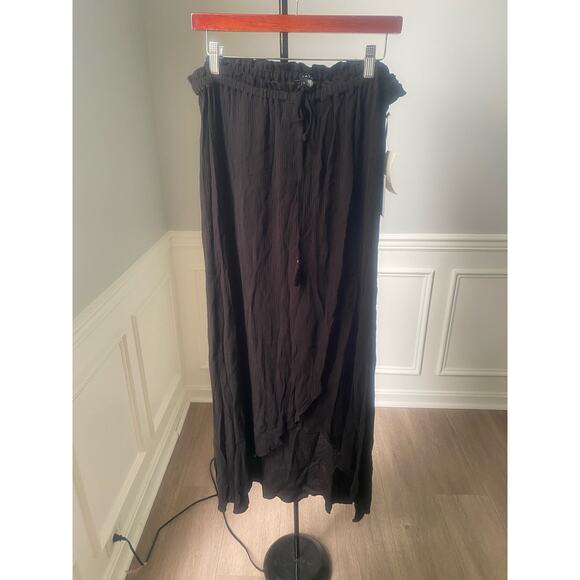 NWT 1.State Midi Black‎ Wrap Skirt Size Large - Picture 5 of 7